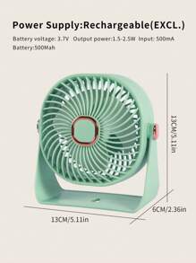AOYI 1pc 500mAh Rechargeable Wall-Mounted & Desktop 3 Speed Adjustable Minimalist Small Fan With Charging Cable