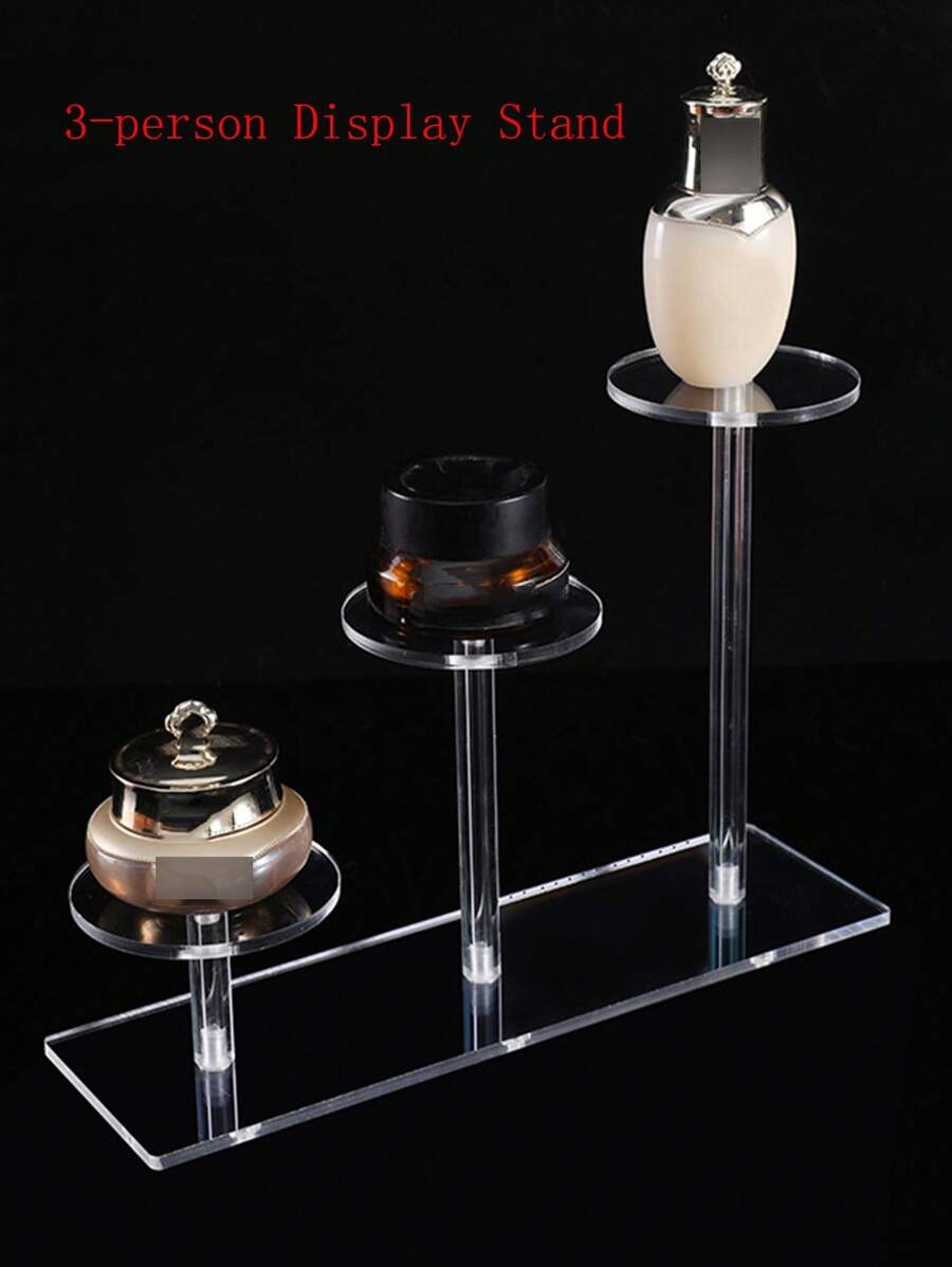 1个透明亚克力展示架，多层阶梯形置物架，适用于展示化妆品、小摆件、珠宝、香水，是送给女性的礼物、圣诞礼物、送礼佳品和房间装饰的理想之选。 - 無色 - 查看 1