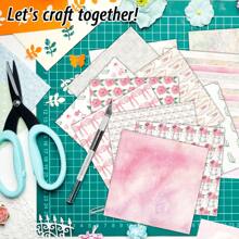 12pcs Mother's Day Themed Scrapbook Paper, Floral Rose Design, Decorative Craft Paper For Scrapbooking, Card Making, Junk Journals, Albums & DIY Crafts, Mother's Day Gift