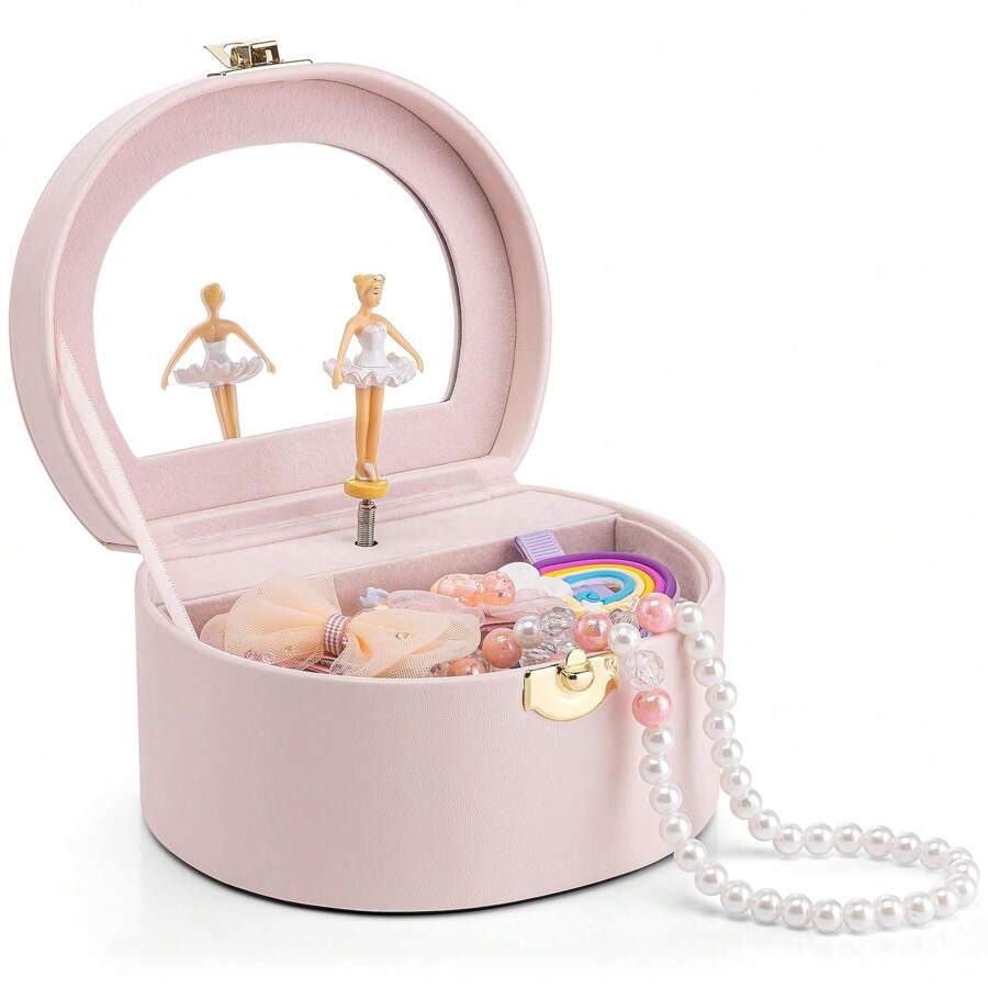 Musical Jewelry Box, Ballerina Music Box, Birthday Bedroom Decoration, Light Pink - 淺粉色 - 查看 1