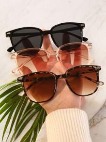 3pcs New Retro Rivet Full Frame Versatile Fashion Chic Round Frame Glasses - Multicolor - View 1