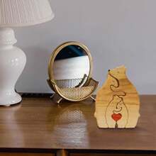 1 pièce Figurine en bois d'un ours qui fait un câlin, décoration familiale chaleureuse, fournitures scolaires, retour à l'école