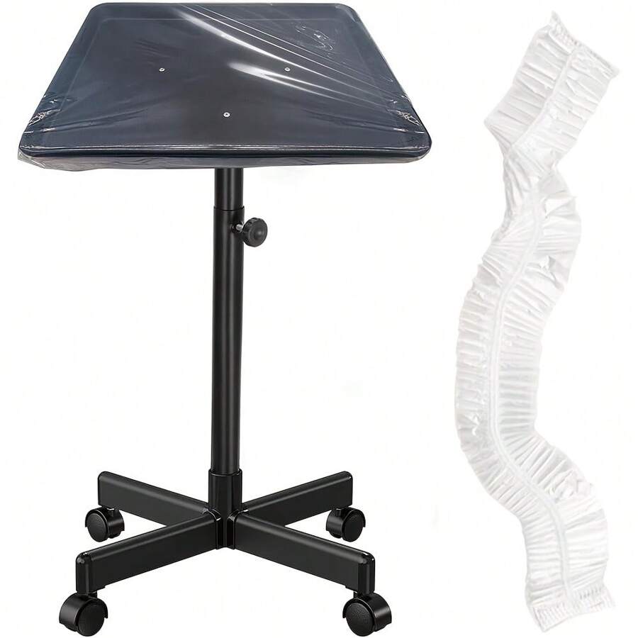 50 个一次性沙龙托盘套 - 男女通用塑料透明收缩理发台站套沙龙设备配件、美发工具、美发产品和理发沙龙美容旅行必需品配件