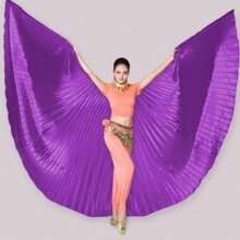 Belly Dance Wings Of Isis With Stick Adult Belly Dance Costume Angel Wings Halloween Carnival Stage Wings Performance - Multicolor - View 9