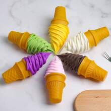 1/2pcs Random Realistic Fake Ice Cream Cone Model, Commercial Sundae Display, Showcase Decoration, Photography Prop - Multicolor - View 17