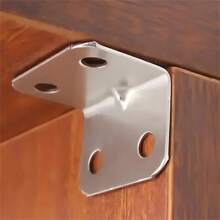 Stainless Steel Straight Angle Brackets, 90 Degree L-Shape Metal Connectors, Heavy Duty Right Angle Supports For Wooden Furniture, Suitable For Furniture And Shelf Construction, Screws Not Included