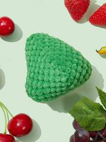 1pc Summer Fruit Style Plush Avocado Pet Toy, Suitable For Small Dogs And Cats, For Relieving Boredom, Playing, And Chewing - Multicolor - View 5
