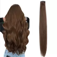 Genius Weft Human Hair Extensions Salon Quality Seamless Sew In Hair Extensions One Piece 50G Straight Hand Tied Invisible Genius Weft Easy To Style Real Human Hair - Dark Brown - View 11