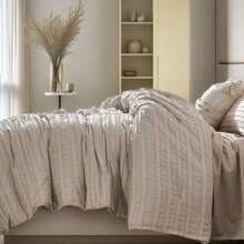 7 Piece(Queen / King) Bed In A Bag Comforter Set, Stylish Solid Comforter, Soft Microfiber, Comfortable And Warm, Cloud-Like Soft Bedding Set, Bedroom Decor For Spring/Summer/Autumn/Winter,Ideal Gift - 卡其色 - 查看 4