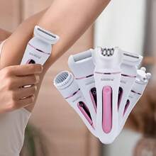 1pc USB Rechargeable 5W 5-In-1 Multi-Function Shaver Epilator For Women, Facial Cleansing Kit, Portable Home Use