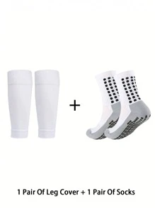 2 Pairs Men's Crew Sport Socks, Non-Slip Cushioned Comfortable Socks For Outdoor, Basketball, Football, Running - Multicolor - View 4