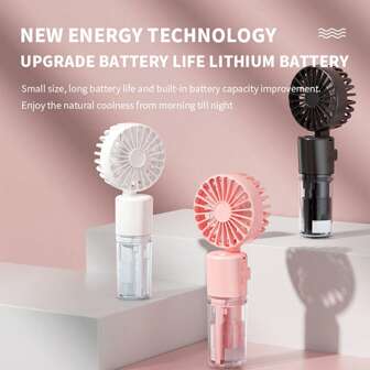 Portable Handheld Misting Fan,Rechargeable Battery Operated Spray Water Mist Fan Foldable,4 Speeds,Small Personal Cooling Fans For Outdoor,Travel, Makeup, Home, Office, Camping