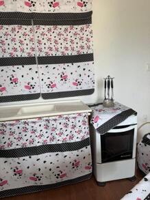 Complete Kitchen Set 10 Pieces Sink Curtain Window Tablecloth In Printed Oxford Fabric - vaquinha poá - 查看 5