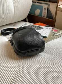 Retro Water-Resistant Vertical Mini Phone Bag, Portable Seashell Shoulder Bag, Versatile Casual Crossbody Bag For Travel Purse Vintage Side Bags For Men - Multicolor - View 6