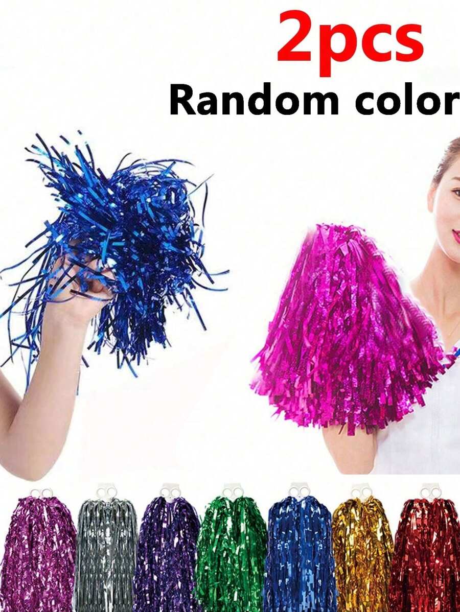 2pcs Cheerleading Pom Poms For Dancing, Sports Events, School Performances, Celebrations, Square Dancing