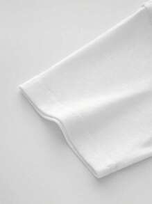 Camiseta Casual De 220g Algodón Puro Con Diseño De Vaquero - Blanco - Ver 7