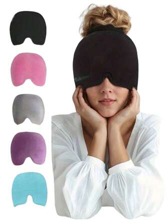 Migraine Relief Cap, Soothing Headache Hat Gel Ice Pack Mask (Single Layer) With Stretchable And Adjustable Design, For Hot And Cold Therapy, For Tension, Stress,Hangover & Puffy Eyes, Fragrance Free, No Power Or Battery Required, Gifts For Easter, Mother's Day, Father's Day, Graduation Season