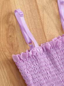 1 chiếc đầm công chúa dễ thương, thanh lịch, ngọt ngào cho bé gái, thêu hình bướm 3D, dây mảnh, chất liệu voan, thích hợp cho tiệc tùng, lễ hội, sinh nhật, biểu diễn, mọi mùa. - Màu tím - Xem 5