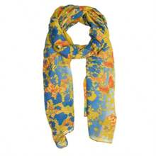 ShineHigh Mustard Marla Floral Scarf
