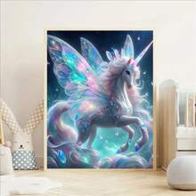 5D Diamond Painting Kit For Adults - Round Full Drill Unicorn Art, Acrylic Animal Theme DIY Craft Set With Complete Diamonds For Home Decor
