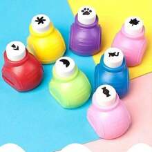 4pcs/6pcs/8pcs/12pcs/16pcs/24pcs Paper Punching Craft Set, Mini Embossing Puncher Set, Daily Shape Punching Tools, Embossing Tools, Suitable For DIY Scrapbooking, Student Card Making, Nail Art, Greeting Cards And Journal Decoration