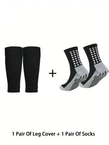 2 Pairs Men's Crew Sport Socks, Non-Slip Cushioned Comfortable Socks For Outdoor, Basketball, Football, Running - Multicolor - View 8