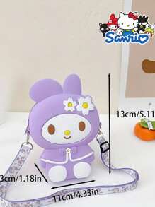 Sanrio 1pc Sanrio Hello Kitty, Kuromi, My Melody, Pompompurin Series Kids Silicone Crossbody Bag, Seamless Design, Suitable For Children, School, Easter, Party, Birthday Perfect Gift