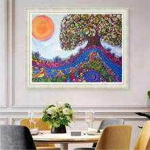 1 件希望之树 DIY 钻石画套件 - 带配件的全套套装，非常适合家庭装饰和放松，成人创意艺术工艺品