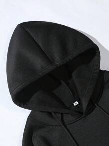 The Happiest Unisex Flannel Kangaroo Sweatshirt Jacket, Printed And New - màu đen - Xem 2