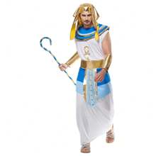 Egyptian Clothing Men Pharaoh White Ancient Robe Egypt - A - View 3