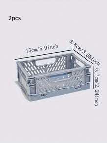 1pc Small Foldable PP Storage Box, Office Supplies, Notebook, Stationery, Cosmetics Desk Organizer Box, Multi-Colors Available, Desktop Organizing Tool,For Back To School