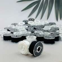 5-100pcs Pack Plastic Bobbins Thread For Household Sewing Machine Polyester Black White