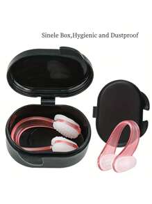 Precision Silicone Nose Clip For Swimming And Diving - Anti-Choking, Firm Fit, Black - 1 Box, Sports Training, No Falling Off, Nose Congestion, Beach Essentials, Beach Accessories, Pool Float