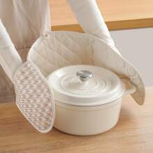 1pc Heat Resistant Oven Mitts, Thickened Double-Sided Pot Holder For Microwave, Baking, Cooking, Heat Resistant, Modern Kitchen Tools For Handling Hot Pots And Pans, Festive Holiday Cooking Gifts Friendly For Home And Kitchen Organization - Multicolor - View 7