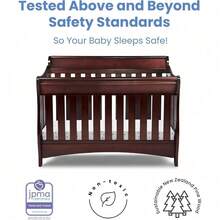 Delta Children Cuna 4 en 1 con Cama Grande, Madera Resistente - 1 - Ver 4