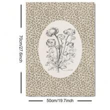 1 pezzo cartellone stampa su tela, arte da parete minimalista stile vintage, per decorazione di dormitorio, appartamento, soggiorno, camera da letto, decorazione casa moderna, con motivo botanico floreale vintage senza cornice in stile bohémien