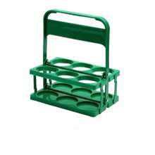 1pc Foldable Plastic Beverage Tray With 6 Bottle Holders And Cup Compartments - Space Saving Portable Design, Suitable For Bar, Party, Outdoor Activities And Kitchen Storage, Bar Accessories | Portable Drink Carrier | Lightweight Drink Holder