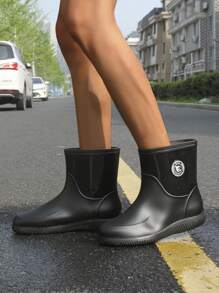 New Short Rain Boots For Men, Non-Slip Waterproof Rubber Boots For Kitchen, Car Washing, Work, Fishing, Spring And Autumn - Black - View 4