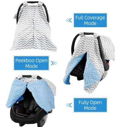 1pc Baby Carrier Cover, Windproof Infant Car Seat Basket Cover, Newborn Baby Basket Warmer