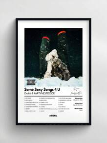 1pc Frameless Color Pop Music Canvas Mural, Retro Music Album Poster - Indoor Wall Decoration For Home Offices, Living Rooms, Bedrooms - Music Themed Artwork - Multicolor - View 7