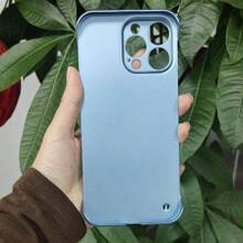 Simple Solid Color Phone Case For IPhone 16 15 14 13 Pro Max Fashion Creative Design Beautiful Casing Hard Cases Anti-Fingerprints Cover - 藍色 - 查看 4