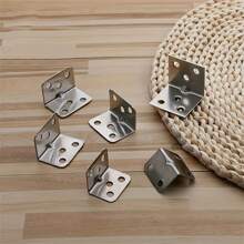 Stainless Steel Straight Angle Brackets, 90 Degree L-Shape Metal Connectors, Heavy Duty Right Angle Supports For Wooden Furniture, Suitable For Furniture And Shelf Construction, Screws Not Included