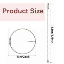 6/12/20pcs Stainless Steel Key Rings, Suitable For Luggage Tag, Key Holder, Key Chain, Kitchen Tools, Screw Jewelry Making, 4 Colors - One Size - View 2