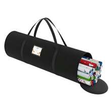 1pc Gift Storage Bag, Christmas Wrapping Paper Storage Bag With Christmas Accessories, Useful Pocket Can Hold 24 Rolls, Bottom Can Store Holiday Decorations, Large Capacity Storage Box, For Mother's Day, Bridesmaid Gifts, Graduation Gifts, Birthday Gifts, Wedding Gifts, Birthday, Bride, Wedding