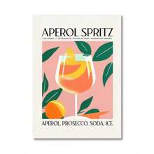 1pc Cartoon Cocktail Drinks Negroni Daiquiri Posters Retro Mojito Canvas Prints Wall Art Painting Pictures Bar Kitchen Home Decor No Frame