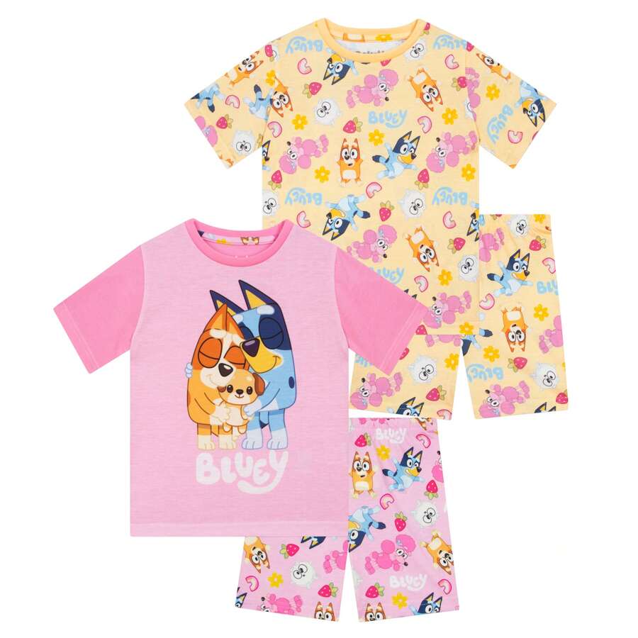 Bluey Pyjamas | Bingo Girls Pyjamas | 2 Pack Kids Pjs | Pack Of 2 Girls' Pyjama Sets - Pink - View 1