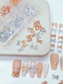 6 种款式 DIY 美甲金银闪光蝴蝶结，10 件/款 - 彩色 - 查看 7