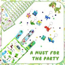 Bolsa de regalo con diseño de dinosaurio, 20 o 50 unidades, bolsa de plástico con diseño animal, bolsa de perlas verdes, para cumpleaños, fiesta, boda, festival, Día de la Madre, Acción de Gracias, empaque de regalo