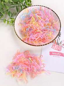 1 000 pièces d'élastiques colorés pour enfants + 2 pièces de bracelets accessoires pour cheveux pour filles