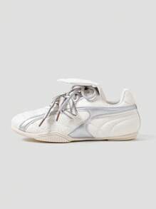 MASKERT 女士多功能时尚平底橡胶底休闲鞋，休闲鞋，日常搭配休闲鞋 - 銀色 - 查看 6